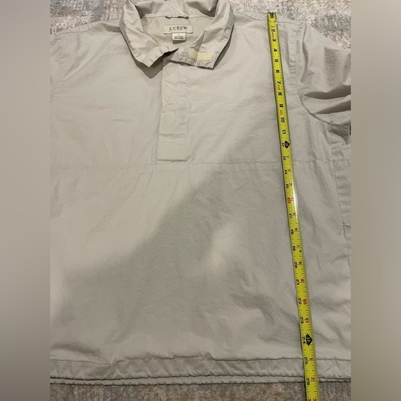 J Crew Pullover Jacket Lightweight Velcro Closure Beige Size Large Unisex - Picture 9 of 9